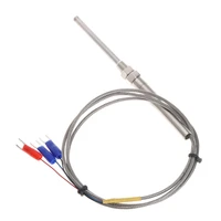 1m pt100 thermocouple probe 5mm x 50mm 3 wire m8 thread 3 3ft temperature sensor