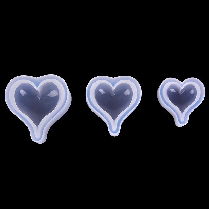 

3D Heart Silicone Mould Love Heart Silicone Mold For Car Decoration DIY Candle Resin Molds