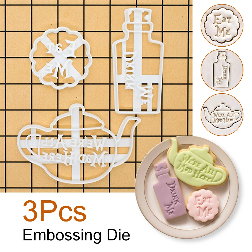 

3 Pcs Cookie Cutter Set Food Grade Silicone Biscuit Cutters Cookie Cutter Molds Fondant Biscuit Pastry Molds for Kitchen Baking
