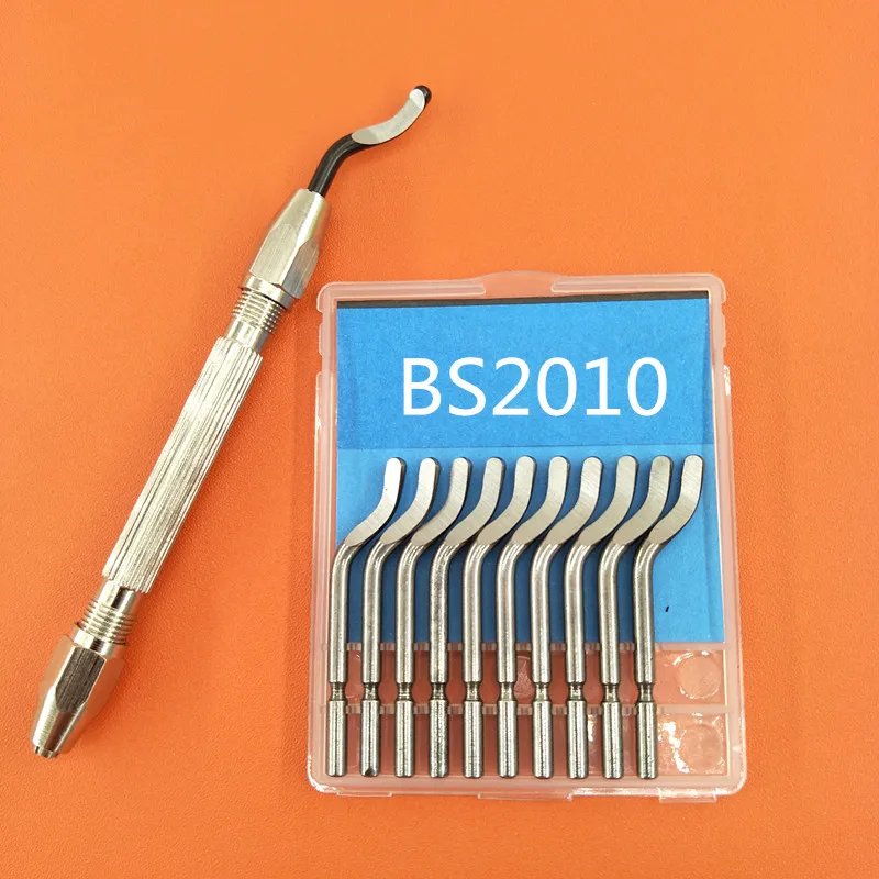 Лезвие с фиксированной ручкой Обрезной нож bs скребок для снятия заусенцев 1012 1018