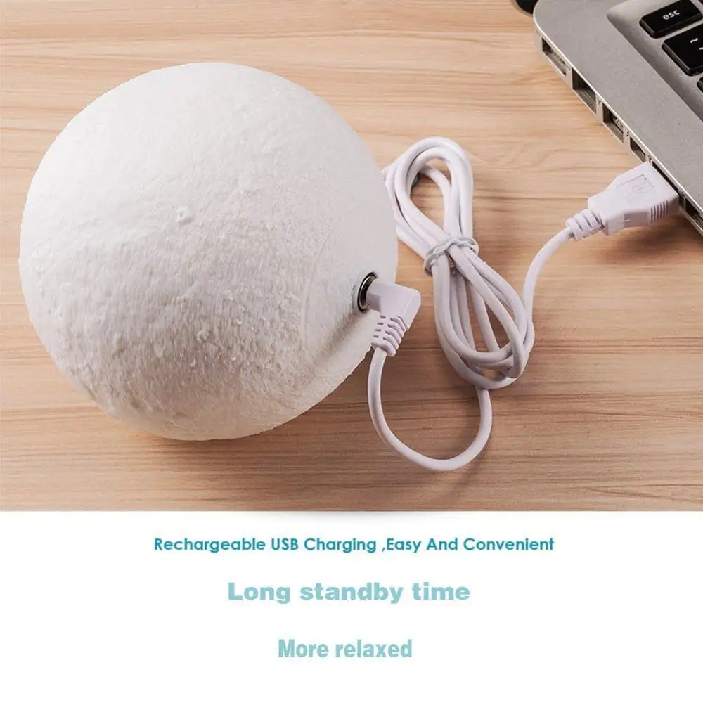 Светодиодный ночной Светильник Перезаряжаемые Луны лампа сенсорный Управление