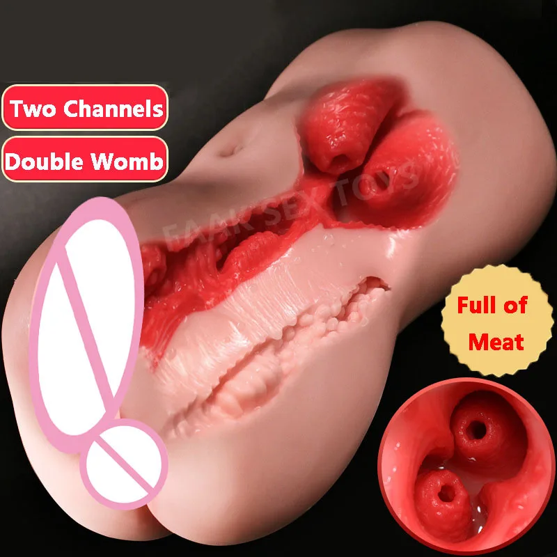 Вставляемый 3D реалистичный Карманный Вагина настоящий анус мужской мастурбатор