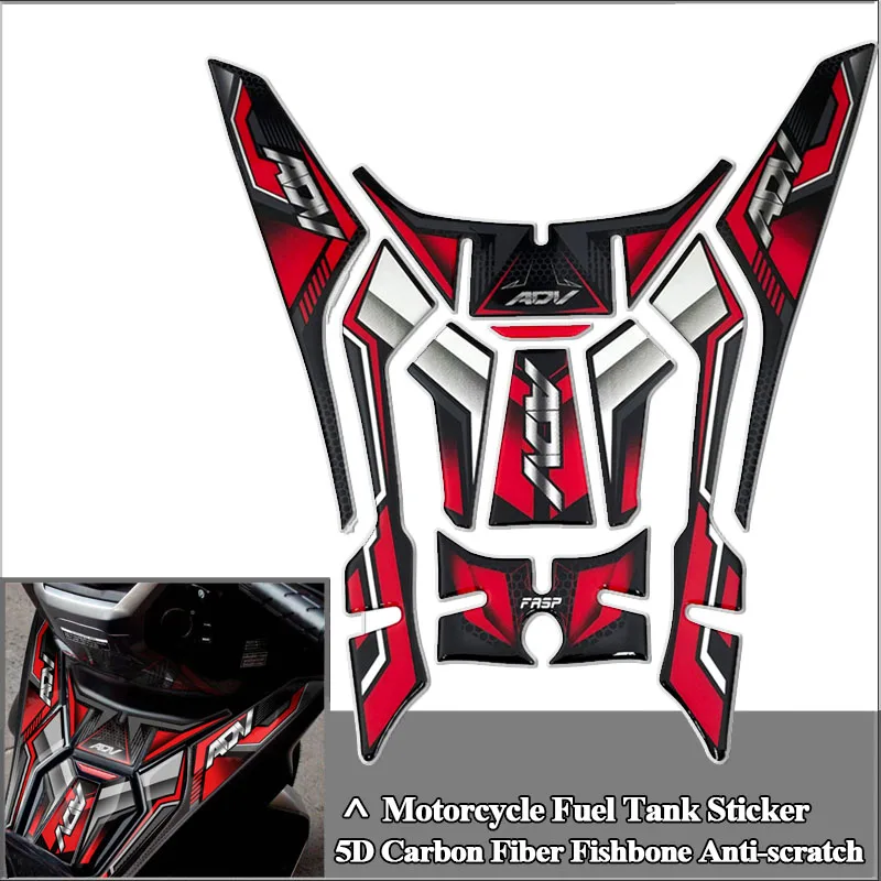 

ADV углеродное волокно мотоциклетная наклейка бак протектор против царапин Нескользящие наклейки аксессуары для Honda Adv 150 Adv150