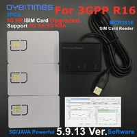 oyeitimes 3pcs programmable 5g nr 3gpp r16 5g sansa isim card blank 5g isim cardsmcr3516 card reader5 9 13 personalize tools