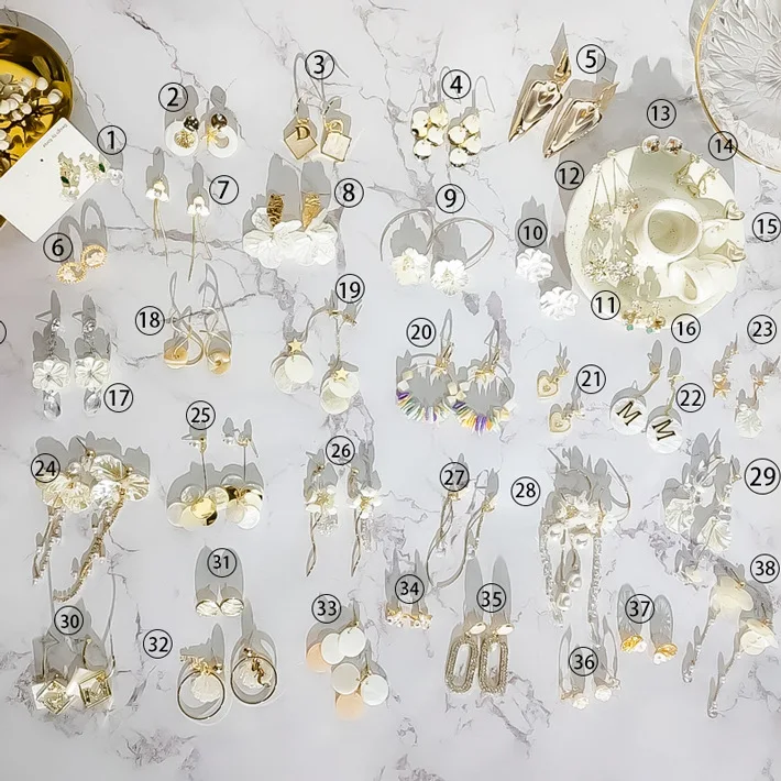 Korea Hot Trendy Acrylic Petal Flower Drop Earrings For Women Fashion Jewelry Beach Holiday Rhinestone Dangle Pendientes Brincos | Украшения