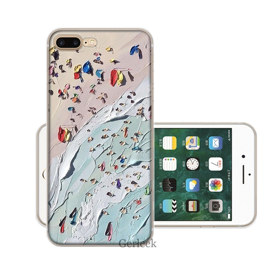 Mobile Phone Case for iPhone 11 Pro XR X XS Max 6 6S 7 8 Plus Cover 5 5S SE Paint Strokes Aesthetic Shell |