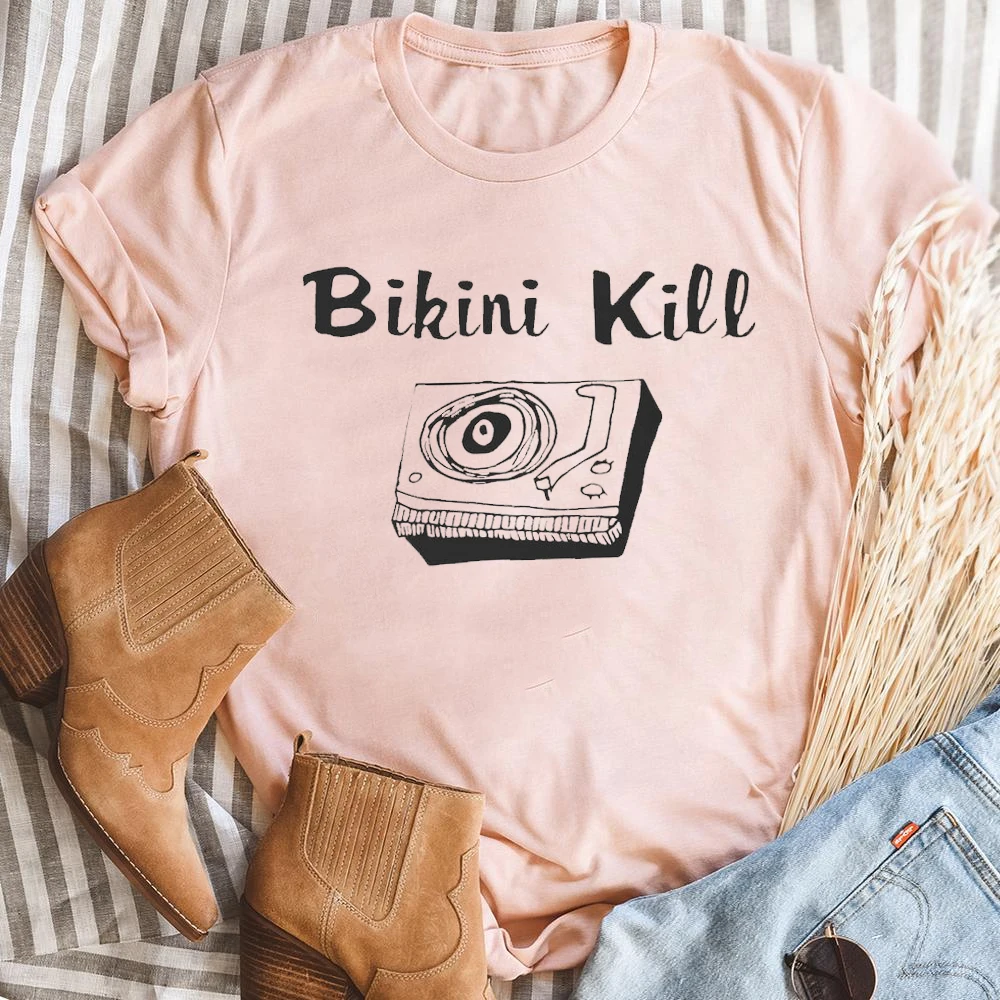 

Футболки с музыкальным рисунком, унисекс, Повседневная футболка с круглым вырезом, бикини, с принтом, солнце, эстетическая одежда, подарок д...