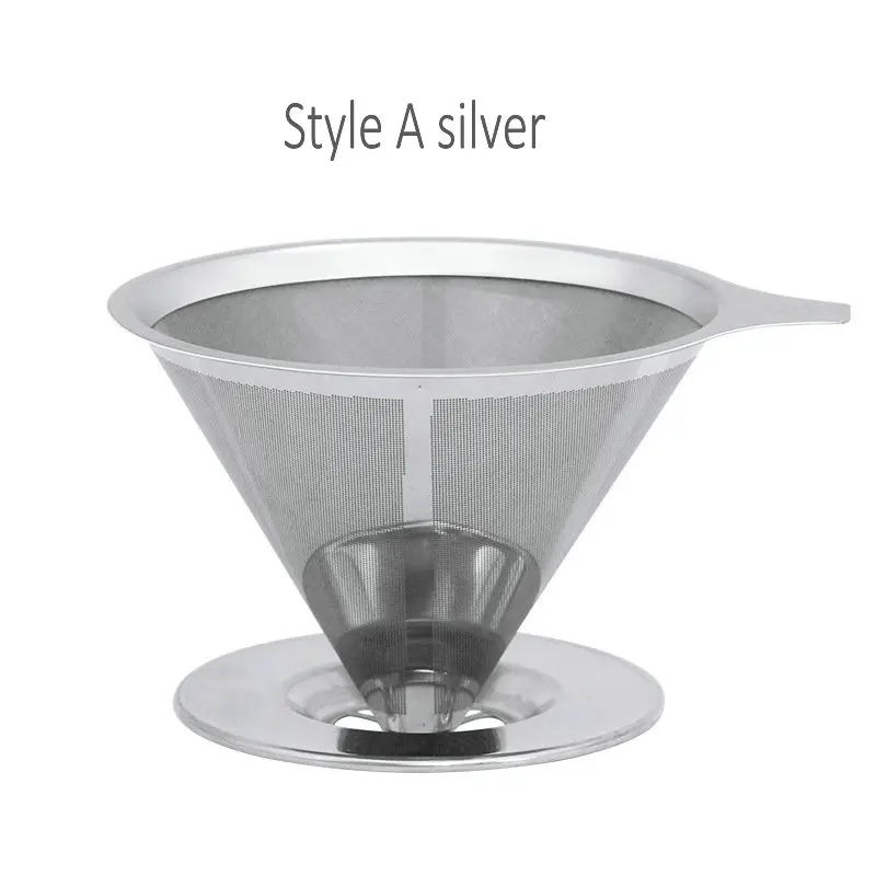 Двухслойный фильтр капельница из титановой нержавеющей стали для кофе с