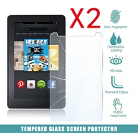 2pcs tablet tempered glass screen protector cover for amazon kindle fire 7 2nd gen 2012 tablet pc screen hd tempered film