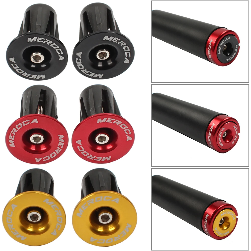 

1 pair Bike Grip Handle Bar End Cap Aluminium Alloy MTB Handlebar Grips Plugs Caps for Bicycle Handlebar Accessory