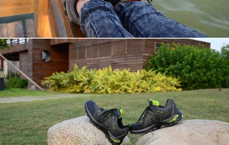 RAX Женская водонепроницаемая кожаная походная обувь женская прогулочная походная обувь для альпинизма и охоты Нескользящие уличные спортивные кроссовки