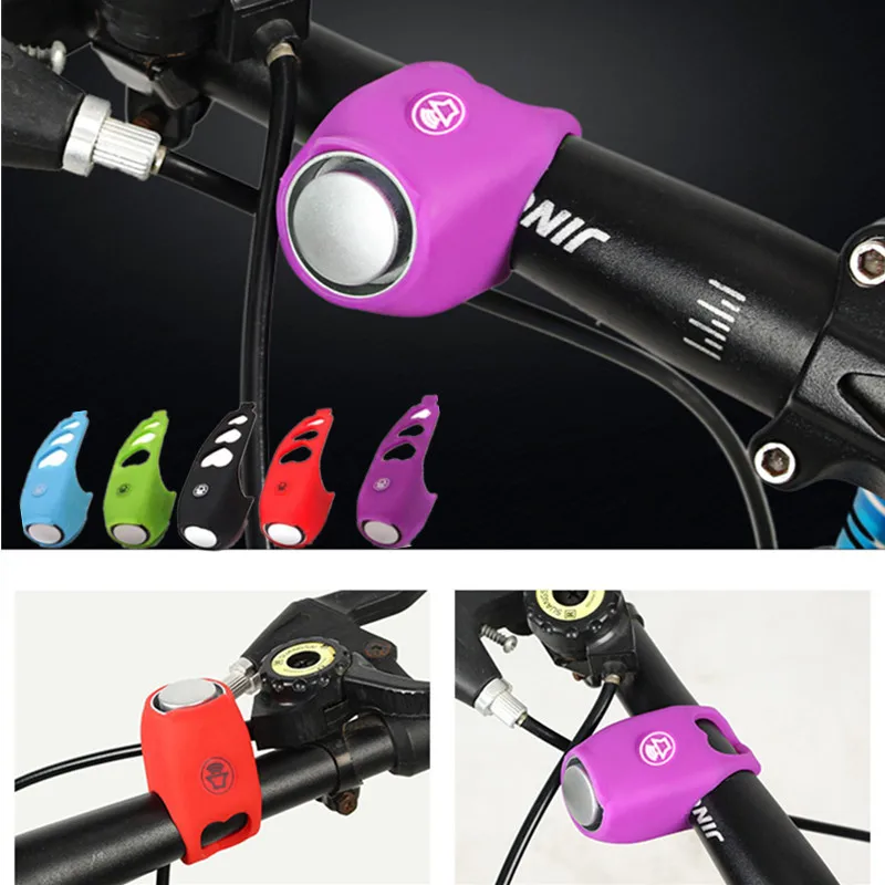 

Разноцветный электронный звуковой сигнал для горного велосипеда, индивидуальный силиконовый чехол, кольцо, Аксессуары для велосипеда