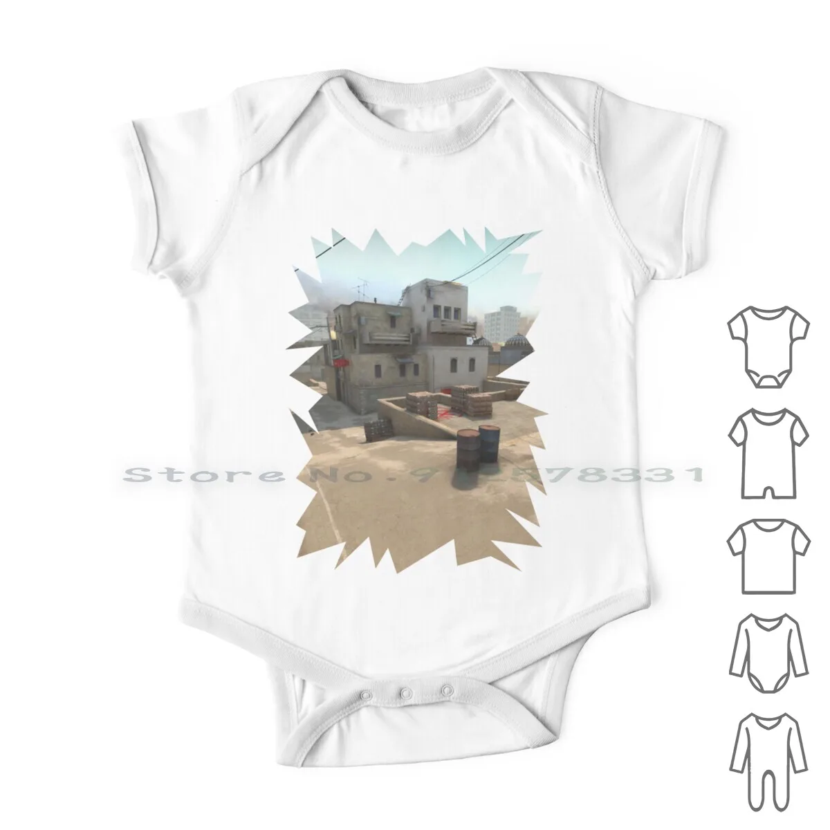 

Counter-Strike : Global Offensive | Dust 2 Newborn Baby Clothes Rompers Cotton Jumpsuits Csgo Dust 2 Infant Long Sleeve