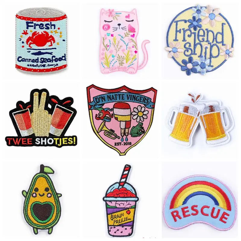 Милые нашивки с едой для одежды авокадо из мультфильма термоклейкие на одежду