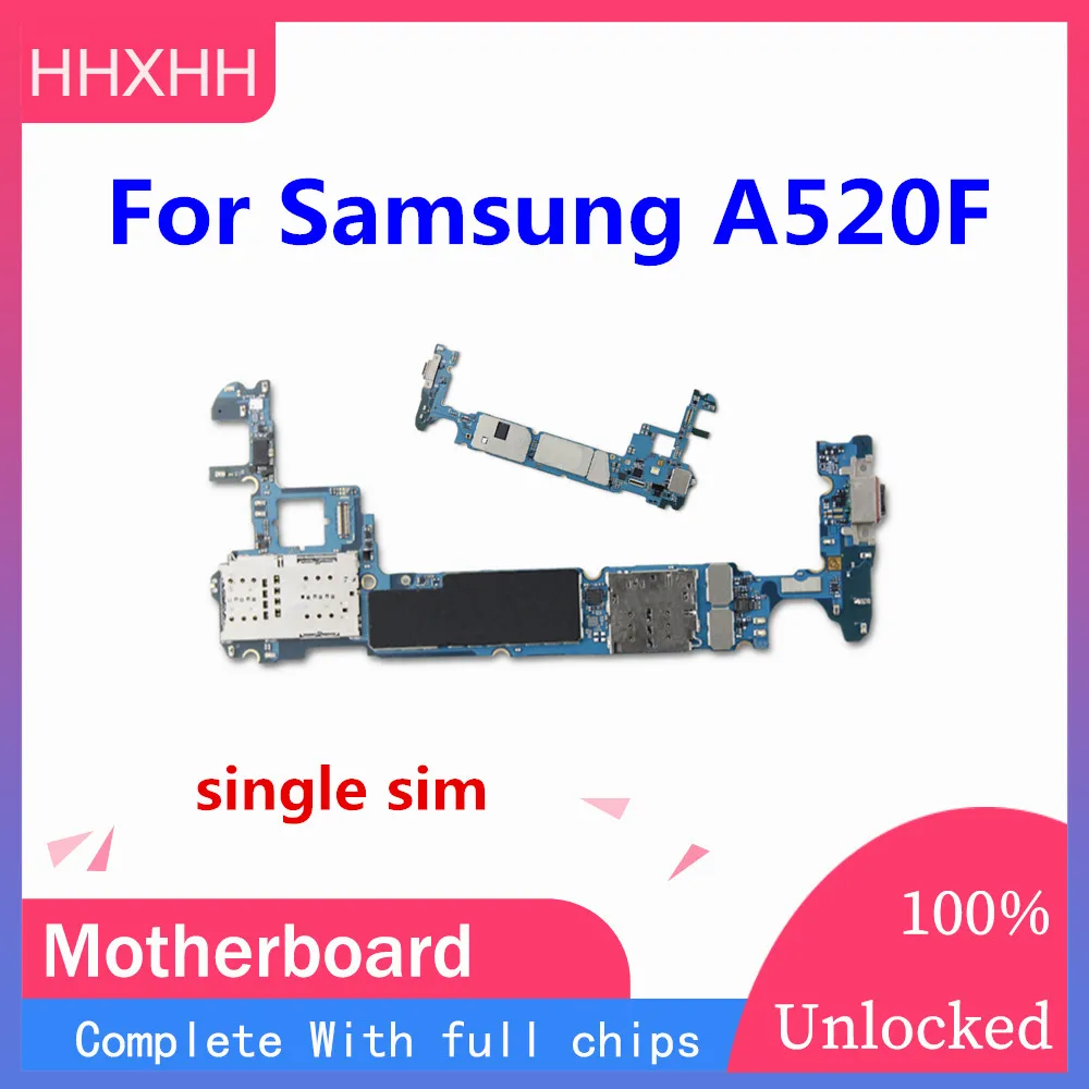 A5 материнская плата разблокирована для Samsung Galaxy A520F 32 Гб одна sim протестирована с