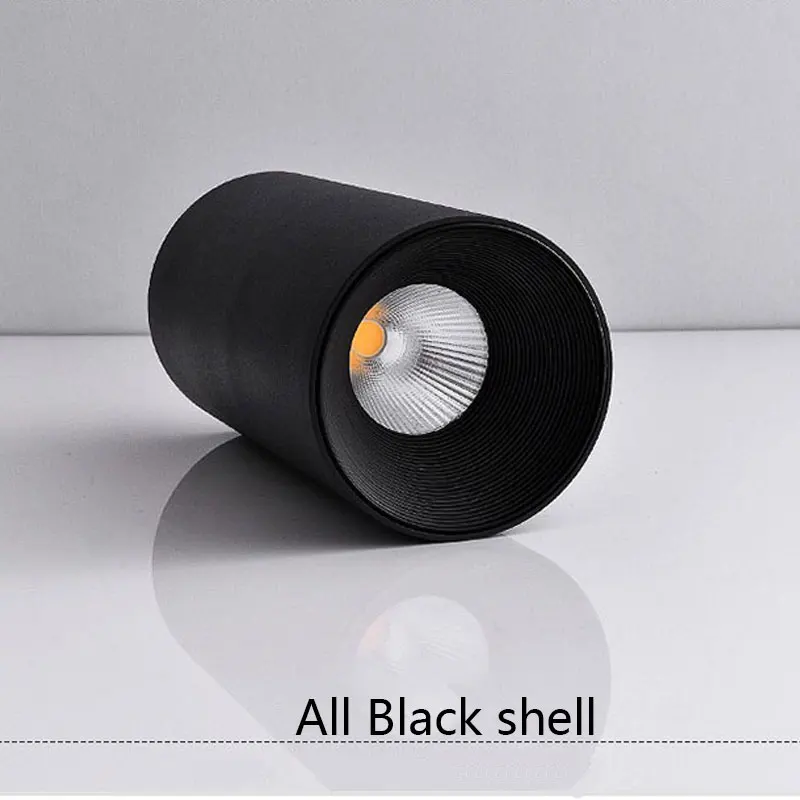 All Black shell Светодиодный потолочный светильник 8*15 см Монтажная поверхность потолочный светильник 10 Вт цилиндр для фойе/балкона/коридора/спальни/ресторана - Цвет корпуса: All Black shell