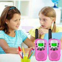 1 pair hand held walkie talkie for children outdoor use 8 channel long range walky talky kids birthdays presents electronic toys