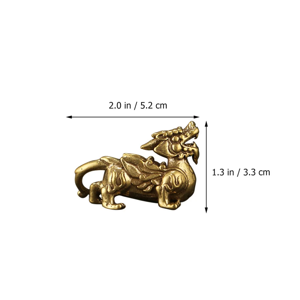 

3PCS Brass Pi Xiu Decoration Vivid Lifelike Brass Pi Xiu Retro Brass Pi Xiu