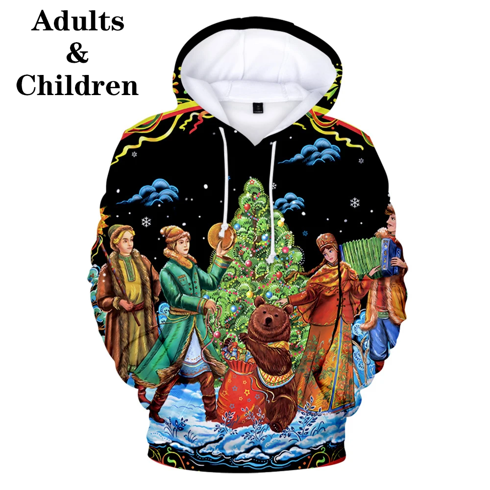 

Популярные Рождественские детские Новые 3D толстовки, модные Рождественские толстовки в стиле Харадзюку для мальчиков, девочек, мужчин и женщин, осенние толстовки с капюшоном