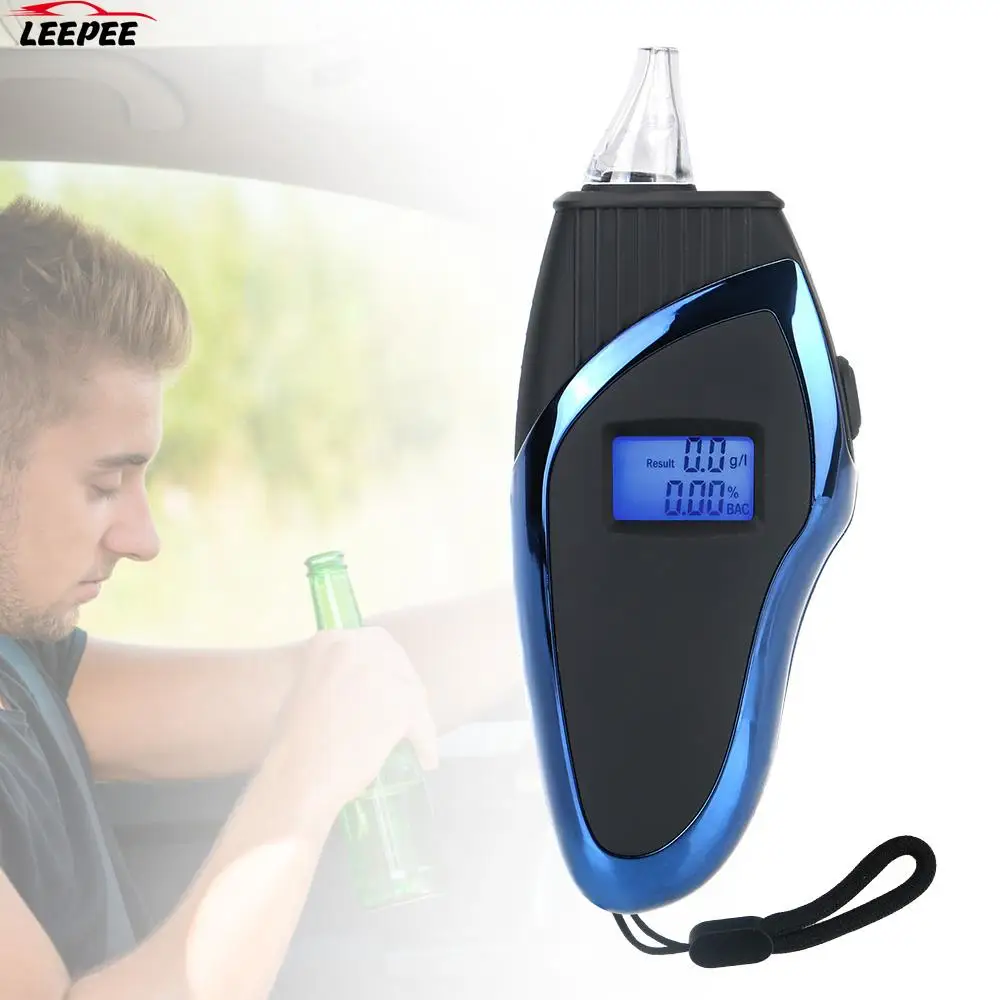 

LCD Detector Handheld Digital Alcohol Tester Alcohol Breath Tester Breathalyzer Analyzer Backlight Light