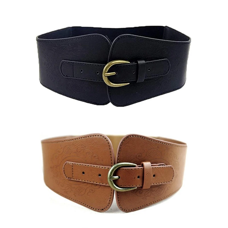 

Retro Fashion All-match Eelastic Ultra Wide Women's Buckle Cummerbund Female Decoration Cummerbund