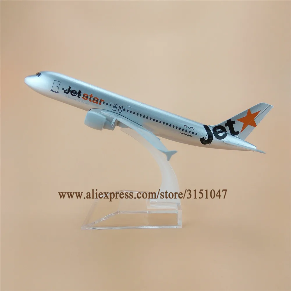 

16cm Metal Alloy Plane Model Australian Air Jetstar A320 Airways Airbus 320 Airlines Airplane Model w Stand Aircraft Gift