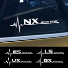 Наклейка на боковое окно автомобиля, 2 шт., виниловые наклейки для Lexus RX 300 IS 250 GX 400 UX 200 NX LX LS GS ES CT200h Fsport, автомобильные аксессуары