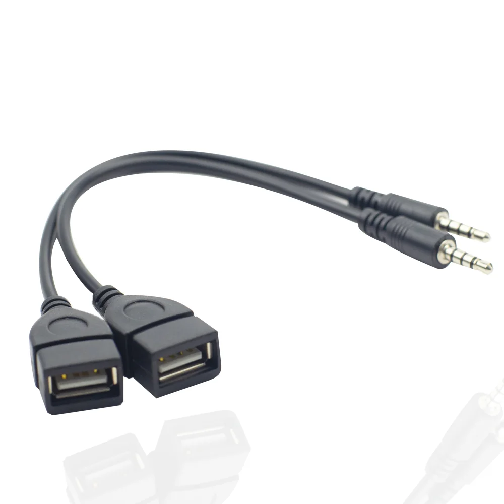 3 5 мм штекер аудио AUX разъем к USB 2.0 тип A Женский Адаптер конвертера OTG кабель |