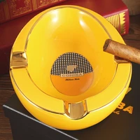 cohiba ashtrays large ceramic cigar ashtray home round living room creative 3 cigar holder stand cenicero for tobacco cigarette