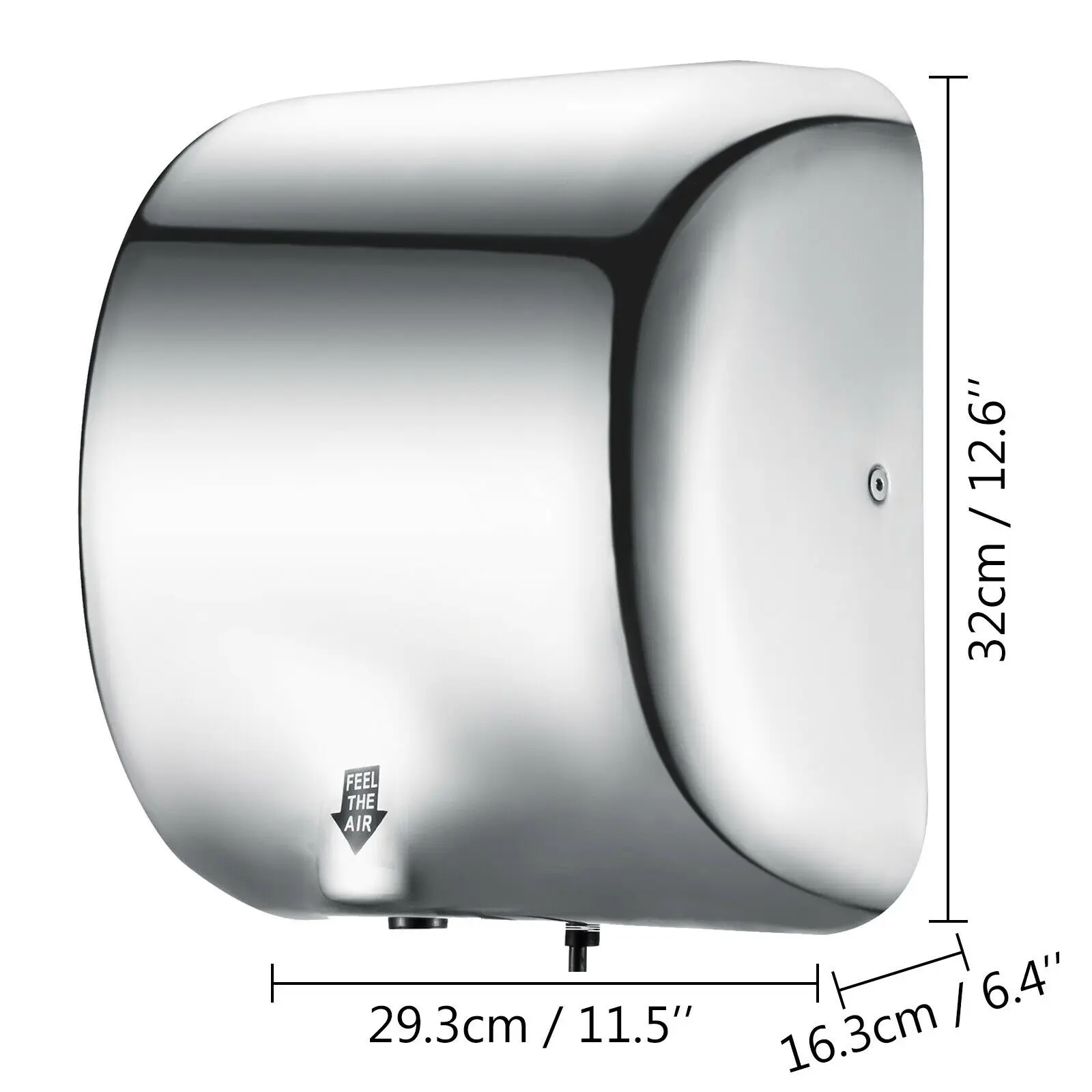 1800 Вт автоматическая электрическая сушилка для рук ручная из нержавеющей стали