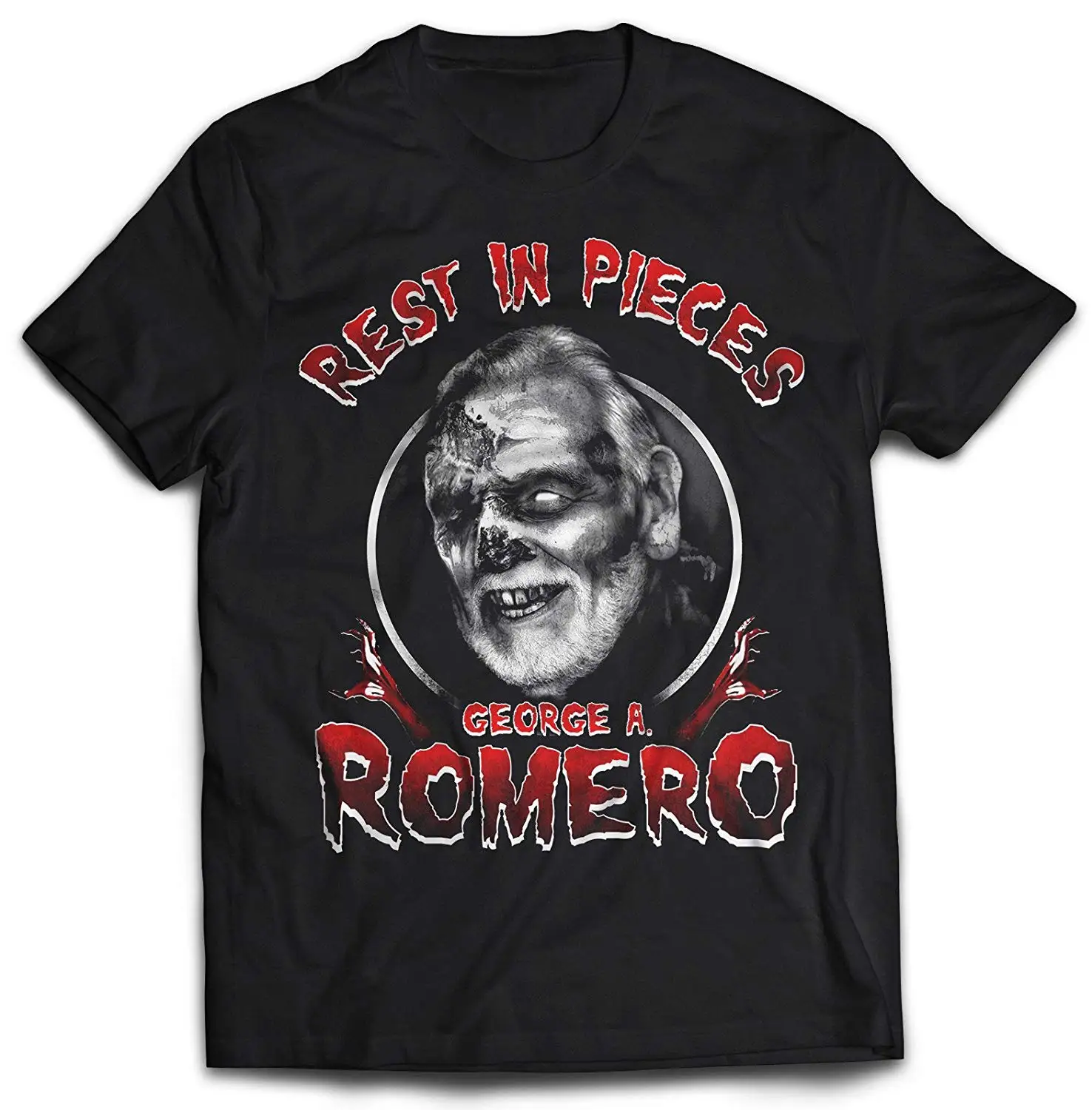 

George A. ROMERO tribute T-shirt Hip Hop Novelty T Shirts Men'S Brand Clothing top tee
