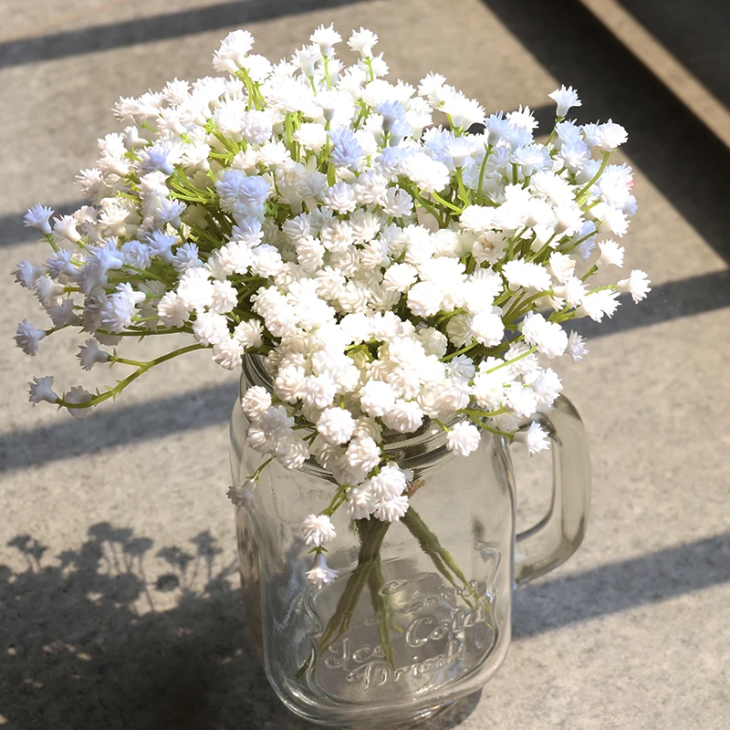 

20cm White Babies Breath Fake Gypsophila Artificial Flowers Wedding DIY Bouquet Decoration Arrangement Plastic Flower Home Deco