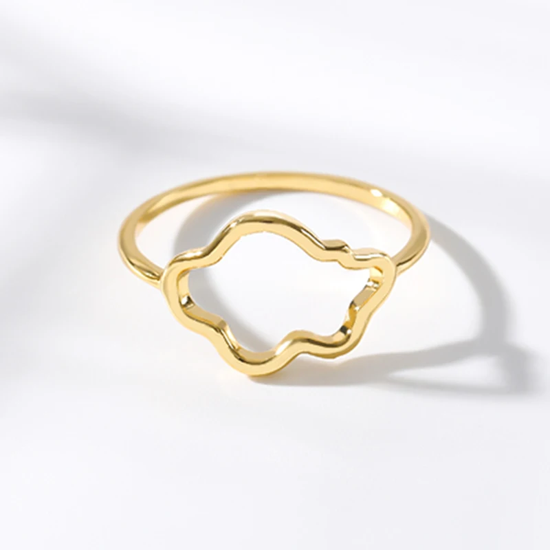 Полые облачные кольца для мужчин и женщин цвета: розовое золото серебро медный