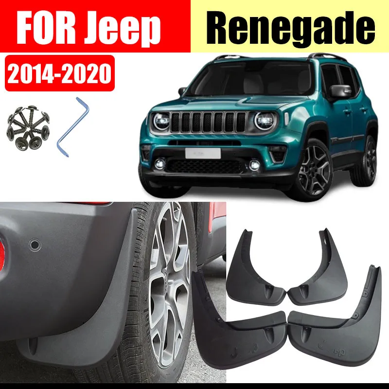 Брызговики для jeep Renegade 2014 2020 от грязи аксессуары передних и задних фар 4