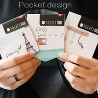1pack paris tower pocket design memo notepad sticky note writing fashion cute scratch pad office school supplies