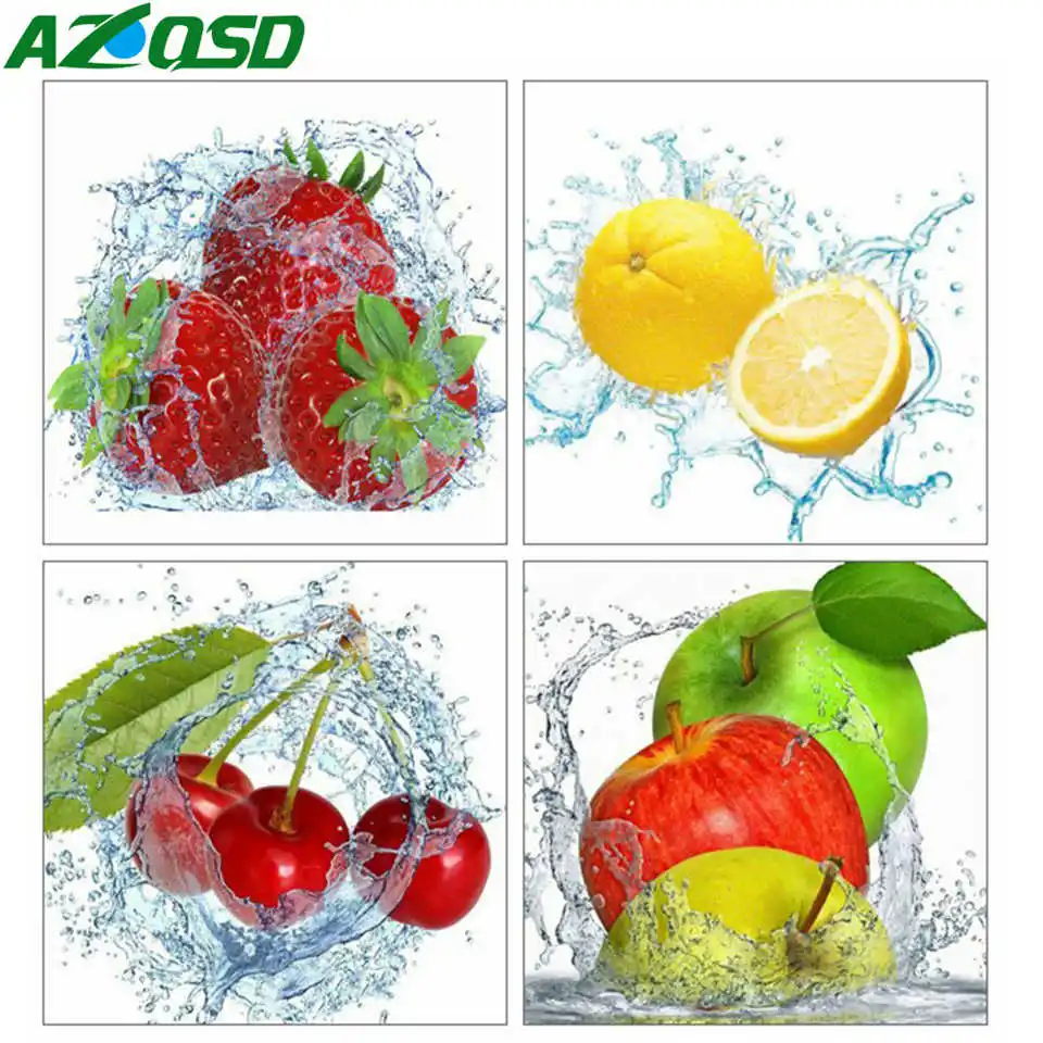 AZQSD Алмазная вышивка кухня 5d алмазная живопись полное сверление квадратные