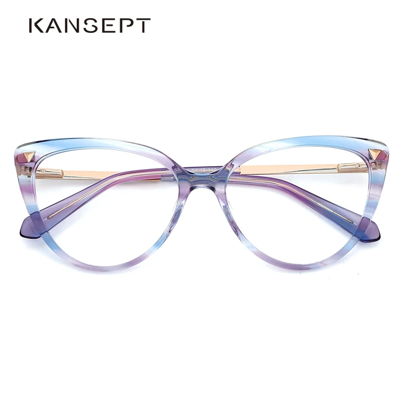 Ацетатные женские оправы Оптические линзы для очков Женские близорукие зелёные