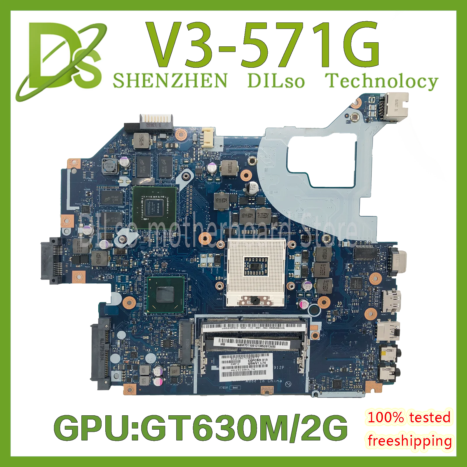 

Q5WVH Q5WV1 LA-7912P для ACER V3-571 E1-571G V3-571G V3-531G материнская плата для ноутбука HM70 GT630M/2G DDR3 100% тестовая работа
