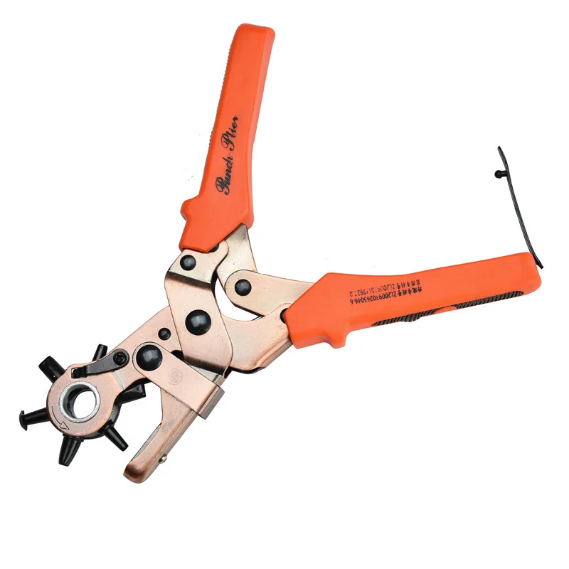 

6 In 1 Heavy Punching Pliers Leather Belt Punching Pliers Heavy Punch Clamp Device Hand Belt Watchband Holes Pliers