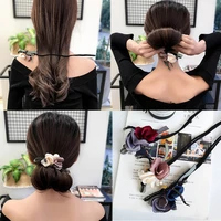 new style ball head hair styler lazy head ornament pearl flower jewelry plate hair accessories