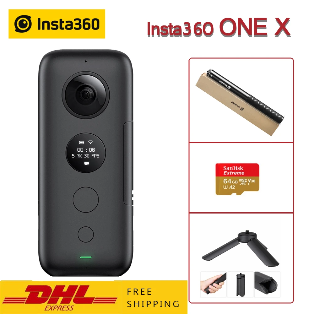 Оригинальная Insta360 Экшн-камера ONE X VR водонепроницаемая 5 7 K видео 18 МП фото Insta 360