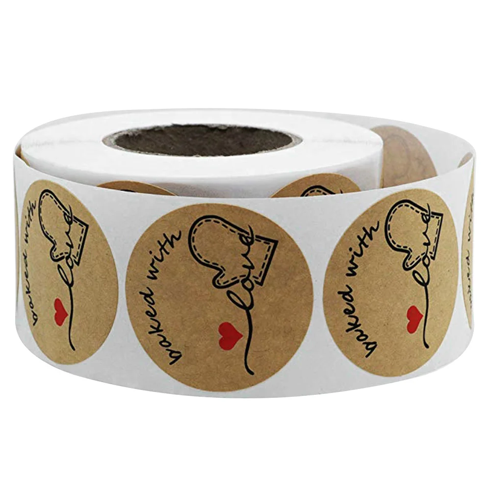 500 шт. спасибо за поддержку моего бизнеса наклейки из крафт-бумаги с золотой