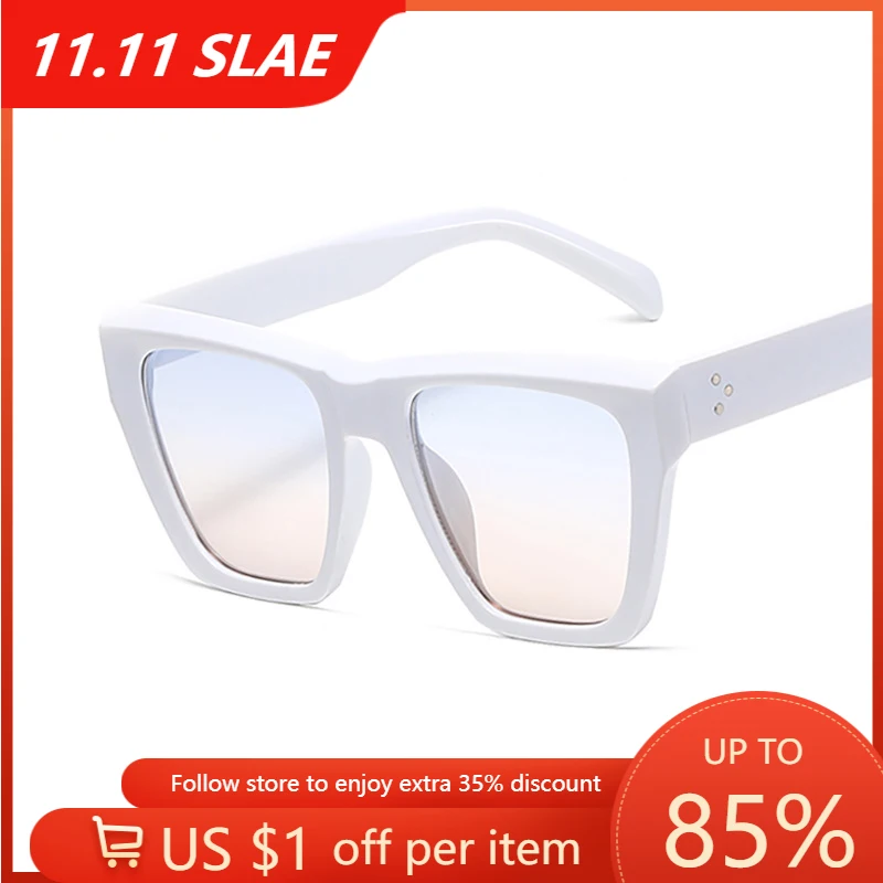 

Fashion Square Sunglasses Women Designer Luxury Cat Eye Sun Glasses Classic Vintage Gradient Eyeglasses UV400 Oculos De Sol