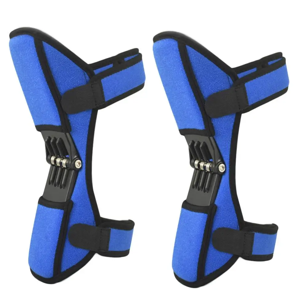 Blue 2 pcs MrY 1/2 шт, поддерживающие наколенники с силовым подъемом, дышащие, не скользящие, мощная сила отскока, наколенники, поддерживающие наколенники - Цвет: Blue 2 pcs