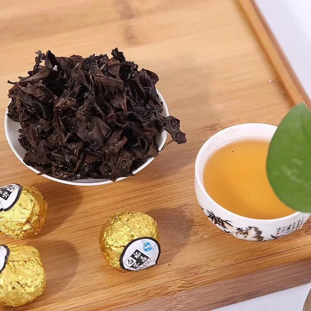 Китайские чайные шарики Fuding Xiaotuo Tea Shoumei Gongmei Longzhu Ball старый китайский чай шоколад