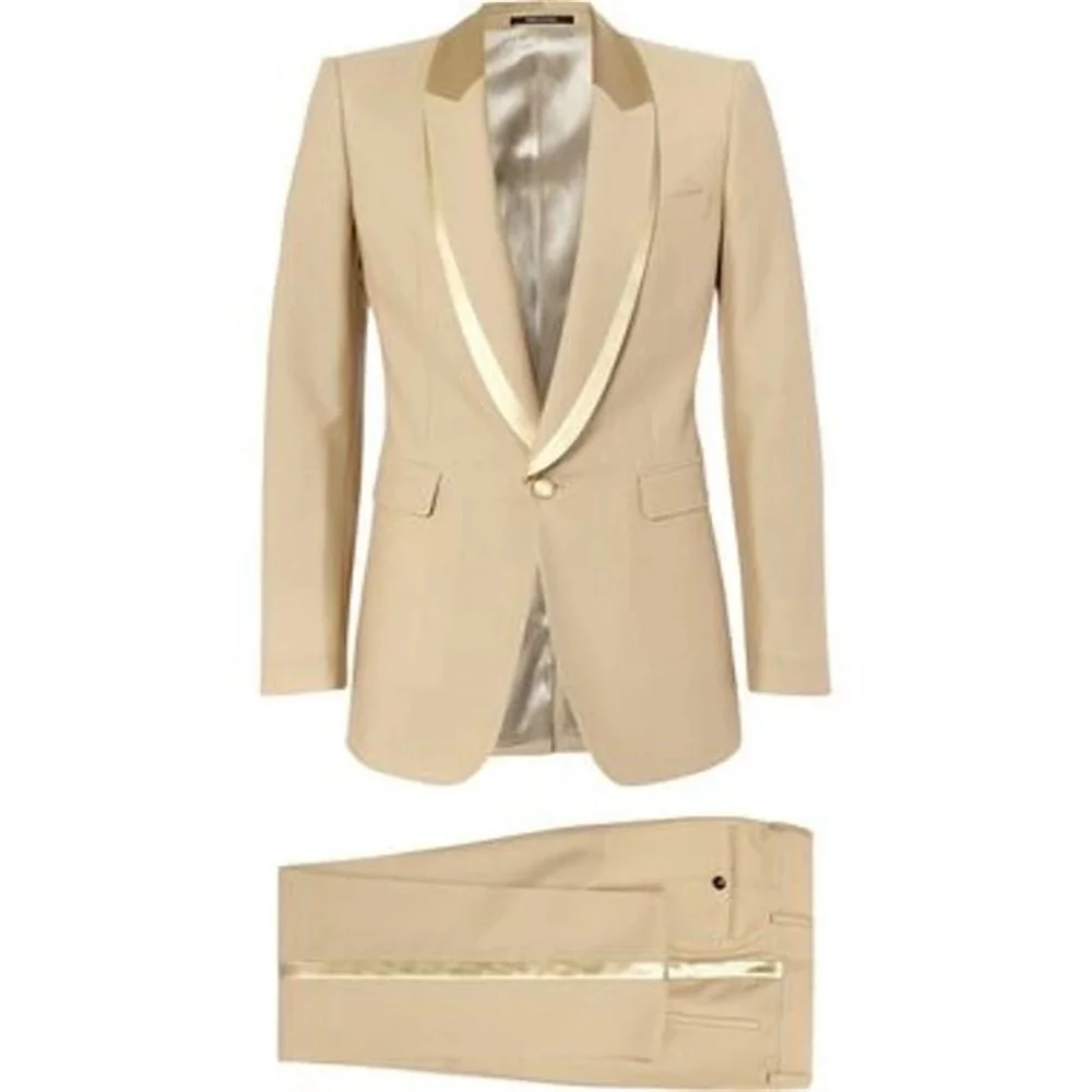 2021 Latest Jacket And Pants Design Shawl Collar One Button Men's Suit Best Man Banquet Fashion Slim 2-Piece Suit (Coat + Pants)