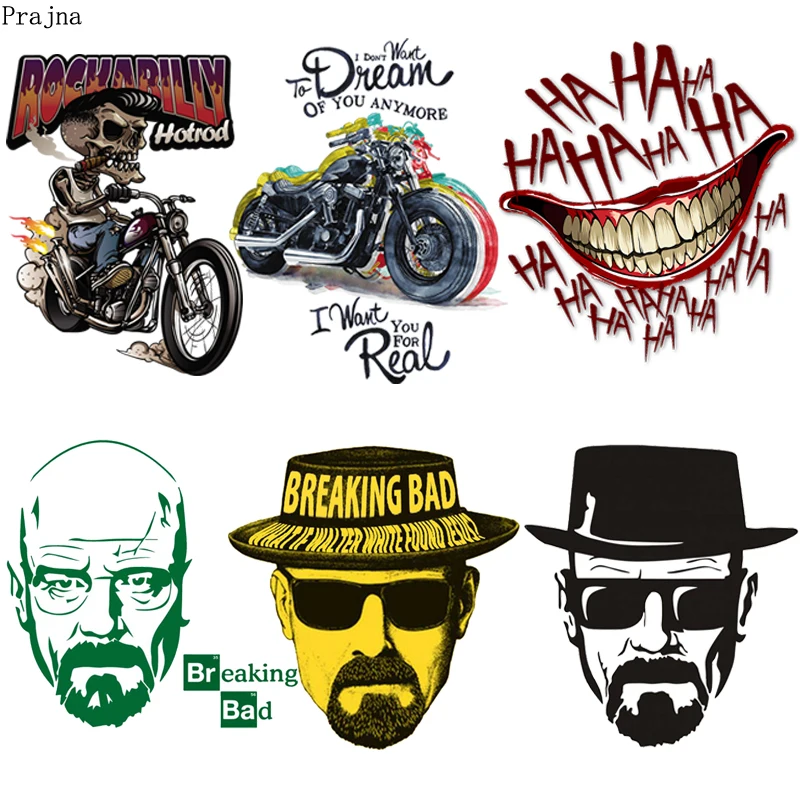 Праджня Череп патч железа на переводы для одежды в полоску термо Стикеры одежде