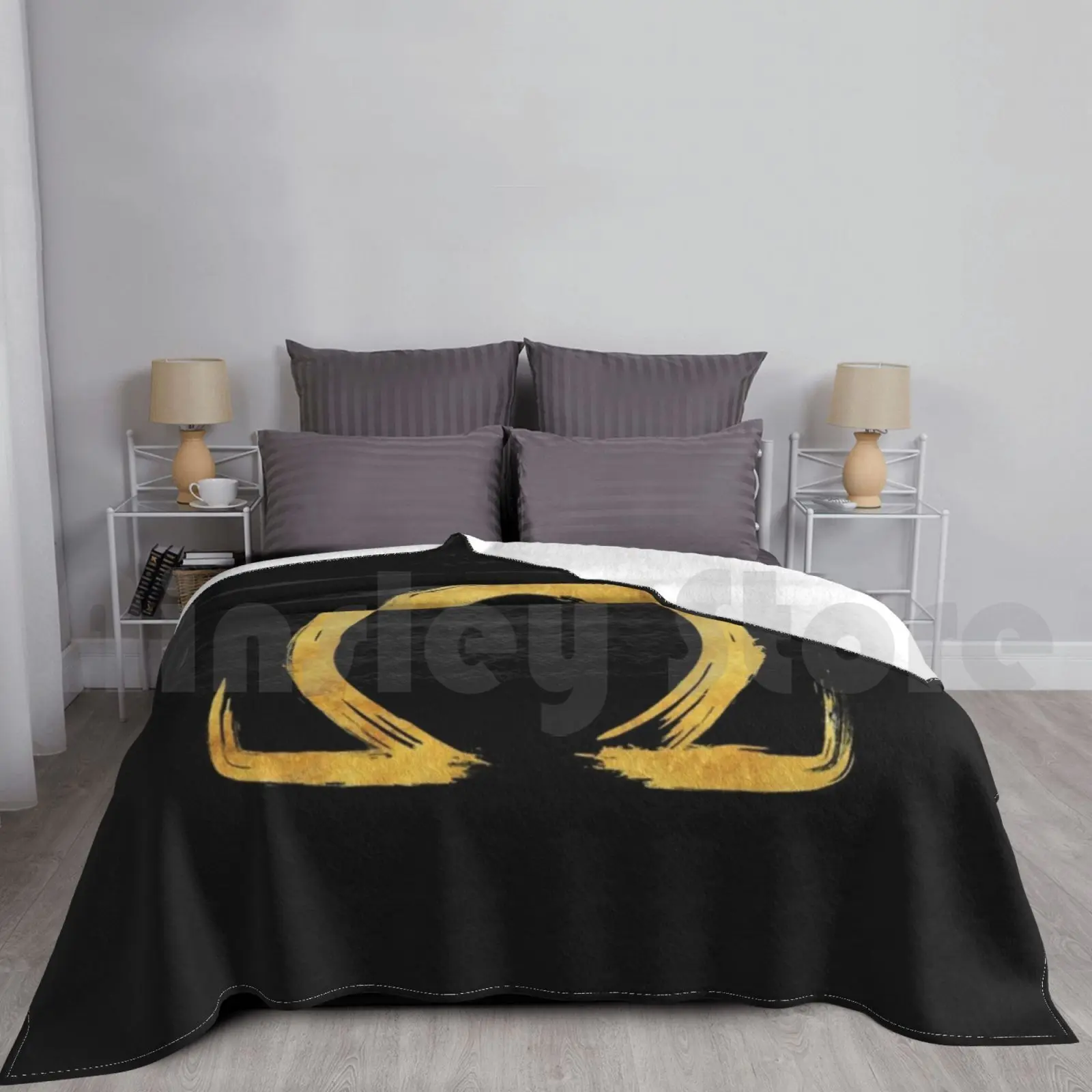 

Модное одеяло с буквами золотистого цвета, буквы греческого алфавита, знаки, символы математики, науки