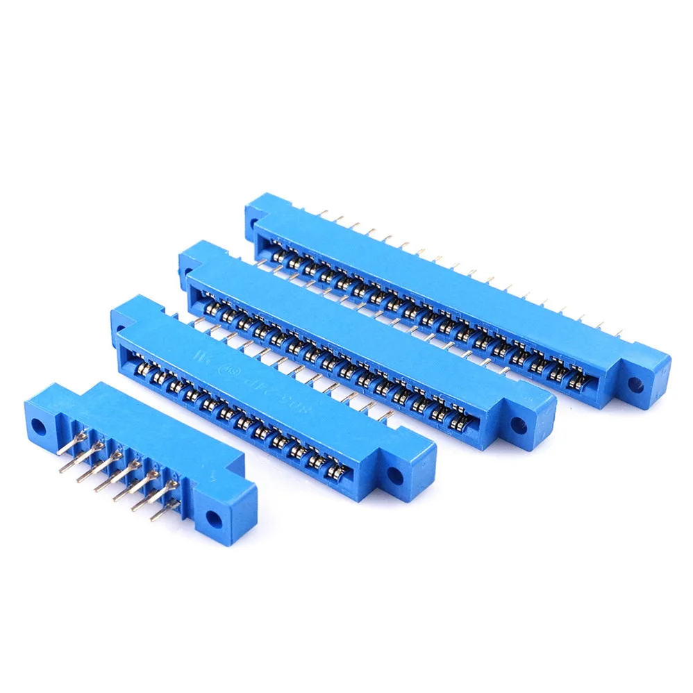 10 шт. фланец 805 разъем 3 96 мм Шаг 8 12 16 20 24 30 36 44 56 72 Pin PCB Золотой прорезь для пальца