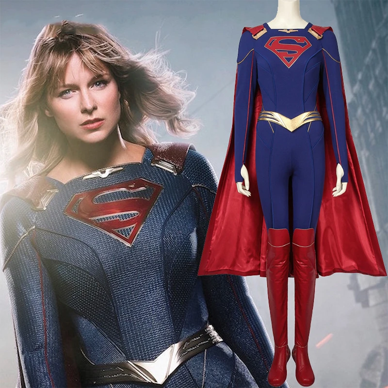 Фильм супердевочка Косплей Хеллоуин костюм супергероя для костюмированной